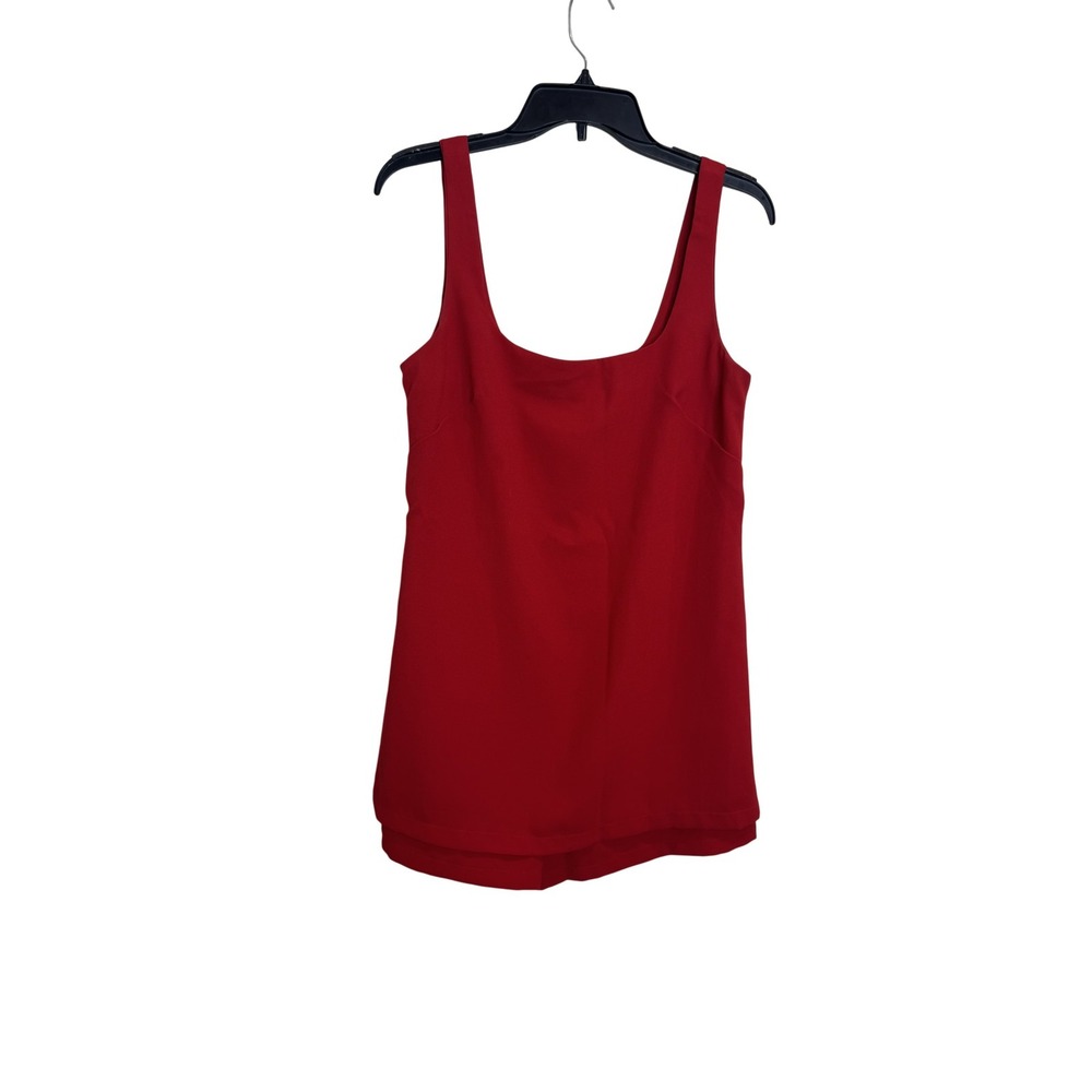 Anthro Maeve Tank Top Womens Small Red Double Layer Sleeveless Scoop Neck Dress